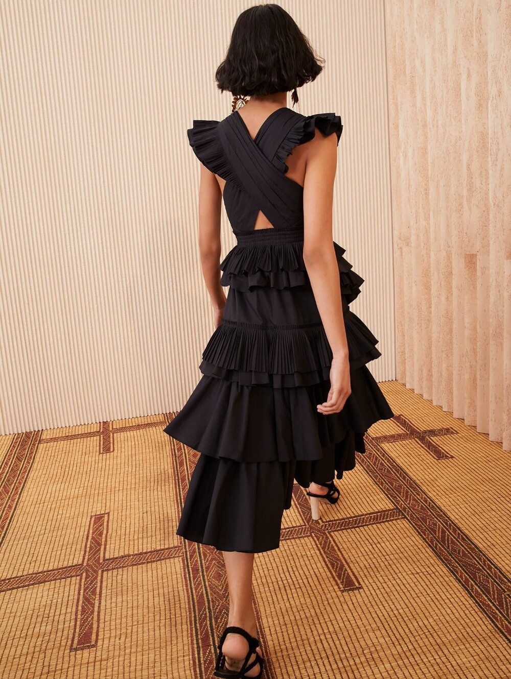 Ulla Johnson Aurore Dress in Noir - Picture 2 of 9